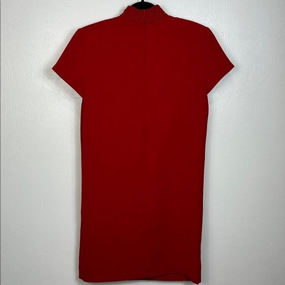 Marie St. Claire Vintage Short Sleeve Embroidered Qipao Dress Size 12 - Picture 4 of 9